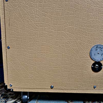Vintage Marshall JMP 2203 MKII Master Lead 100-watt Amp Head w/ Matching 4x12 Speaker Cab - Fawn Tolex image 18