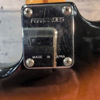 Fernandes LE-2 Stratocaster 1980s Made in Japan Sunburst Maple Neck Electric Guitar image 4