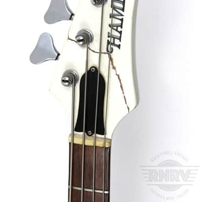 1980's Hamer Blitz Bass White Sparkle image 5