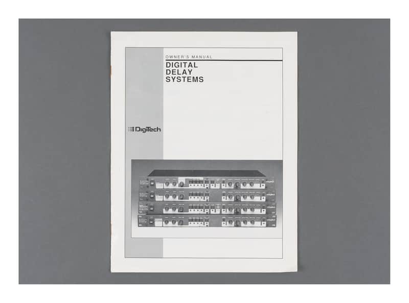 DigiTech Digital Delay Systems Owner's Manual [USED] image 1