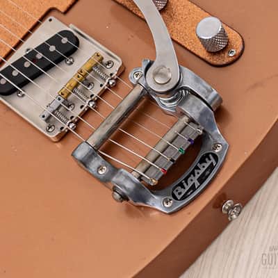 Snakehead T-Style Double Cutaway, MJT Body & Fender-Licensed Musicraft Neck, Copper Lacquer w/ Bigsby, Porter Pickups, Case image 8