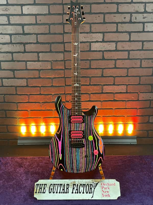 TGF Chop Shop Custom Modified PRS SE Sandblasted CE 24 "Neon Dream" Electric Guitar w/ Gig Bag image 1