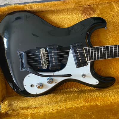 1987 Mosrite Custom Unique Black & Sunburst Vibramute Vintage OHSC image 20