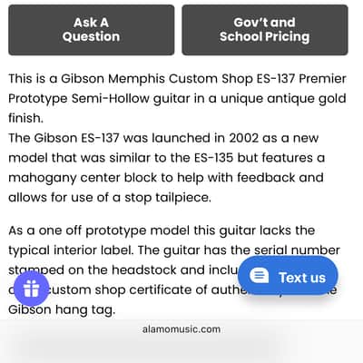 Gibson ES 137 Premier  2002 - Custom Shop image 12