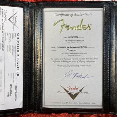 Fender Custom Shop Madison '54 Telecaster NOS Masterbuilt Greg Fessler Electric Guitar image 8