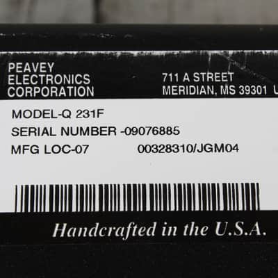 Peavey Q231F Dual 31 Band Graphic Equalizer Rack Mount EQ image 12