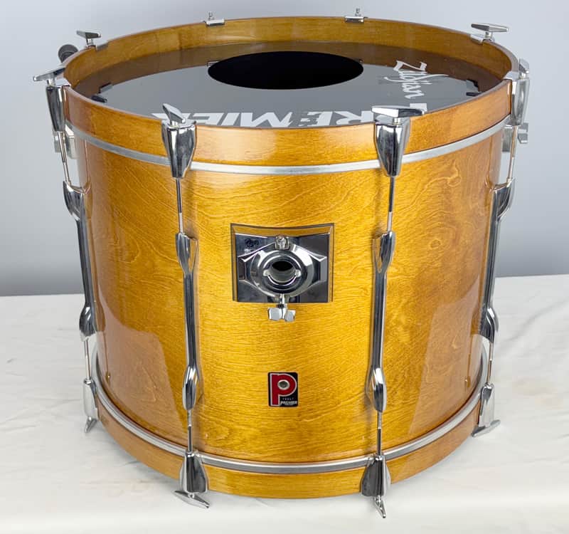 Vintage Premier Birch Bass drum – 1970s – Natural Gloss Finish – Made in England image 1