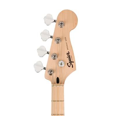 Squier Sonic Bronco Bass Guitar w/White Pickguard, Maple FB, Arctic White image 6
