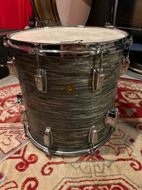Ludwig Super Classic 14” x 14” Floor Tom 1965 - Blue Oyster Pearl image 1
