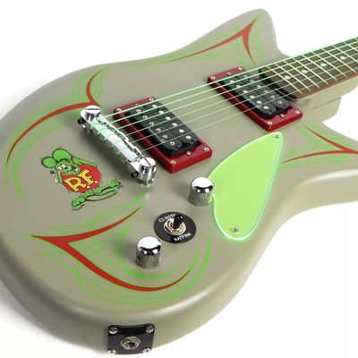 Rat Fink Lace Music Ed Roth Electric Guitar Green W/ Soft Case image 10