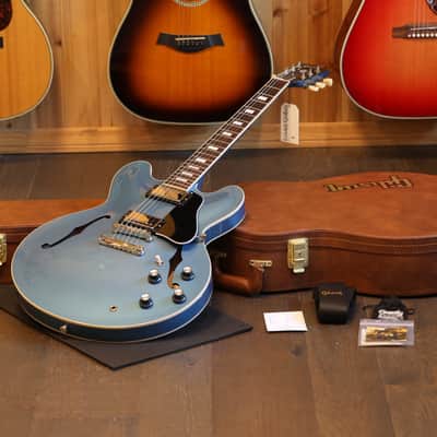 2024 Gibson ES-335 Block Semi-Hollow Electric Guitar Pelham Blue + OHSC image 1
