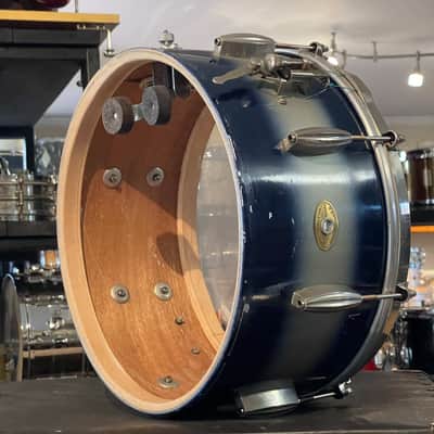 1950's Slingerland 6.5x14 Blue & Silver Duco Student Model Radio King Snare Drum image 13