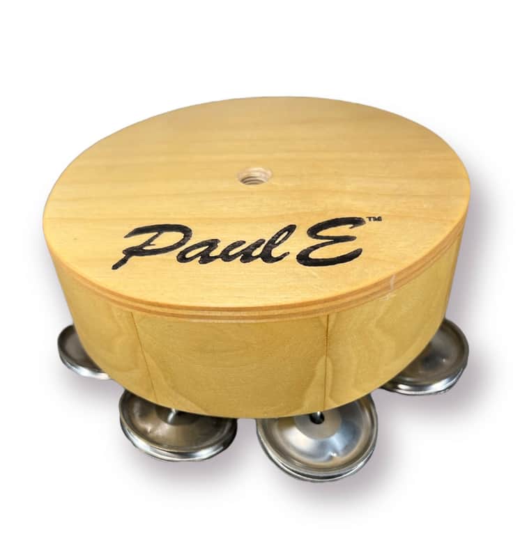 PaulE Drums 'The Art Of Percussion' Bon-E 'Poplar' Jingle Block with bag 2024 - Oil Rubbed image 1