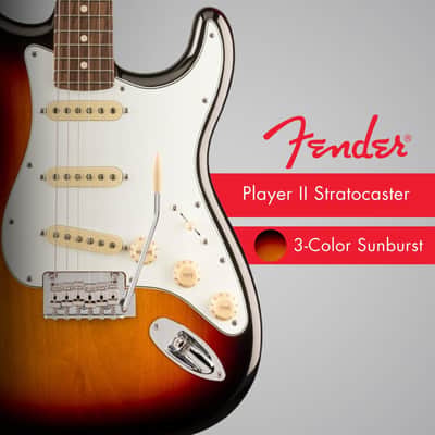 Fender Player II Stratocaster 6-String Right-Handed Electric Guitar with Alder Body, Maple Neck, and Rosewood Fingerboard (3-Color Sunburst) image 2