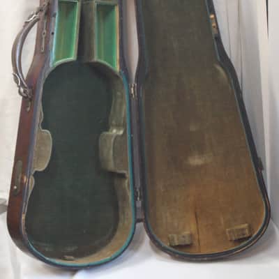 None vintage wood violin case early 1900s - Rosewood image 10