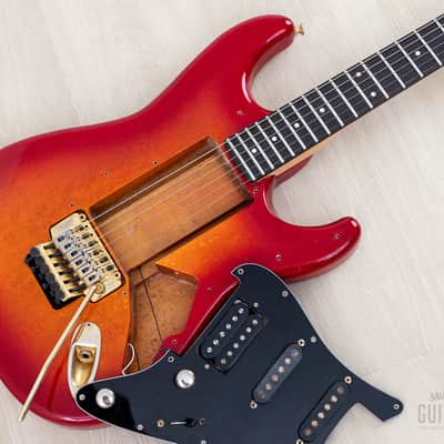 1988 Fender Pro Feel Stratocaster STR75 SSH Cherry Red Sunburst w/ Floyd Rose, Japan MIJ Fujigen image 21