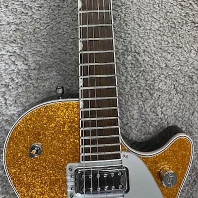 Mint Gretsch G5230T Electromatic Sparkle Jet FT Single-Cut with Bigsby, Gold Sparkle image 4