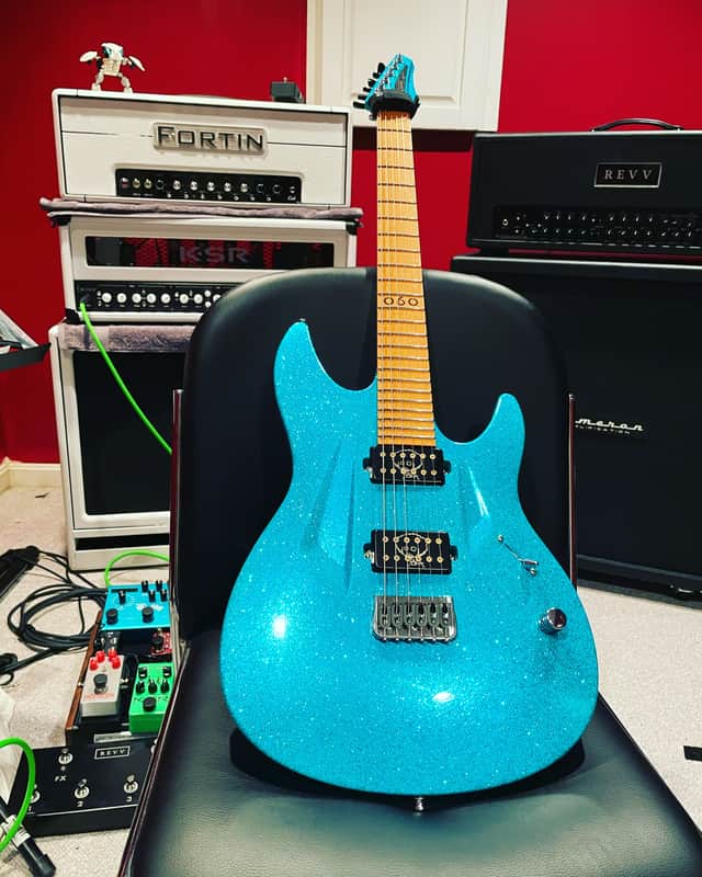 Aristides 060 Aqua green sparkle gloss image 1