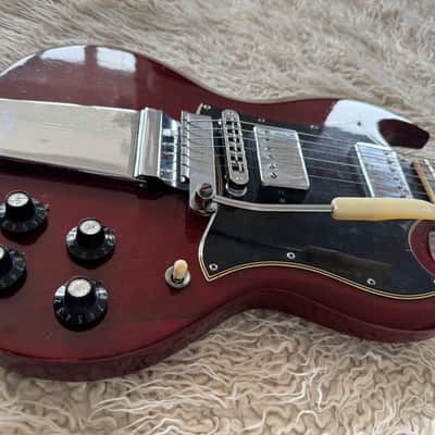 Gibson SG Standard "Large Guard" with Maestro Vibrola 1966 - 1971 - Cherry image 3
