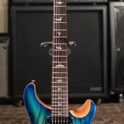 PRS Limited Edition SE Exotic Custom 24 Electric Guitar - Lake Blue with Gig Bag image 4