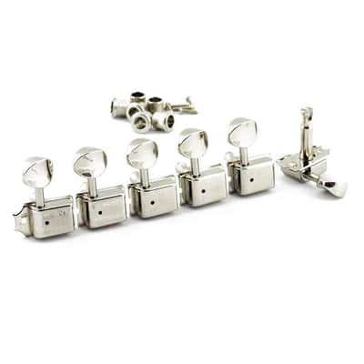 Kluson 6-In-Line Traditional Safety Post Double Line Tuner Set KD-6B-NMDR