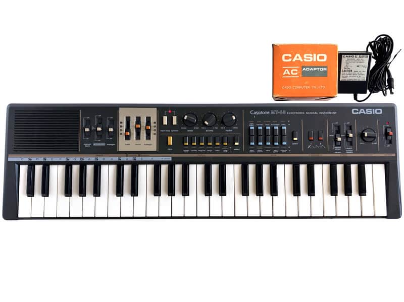 1985 Casio MT-68 Casiotone Mini Organ, Synthesizer & Analog Drum Machine With Casio AD-1U AC Adapter MT-65 image 1