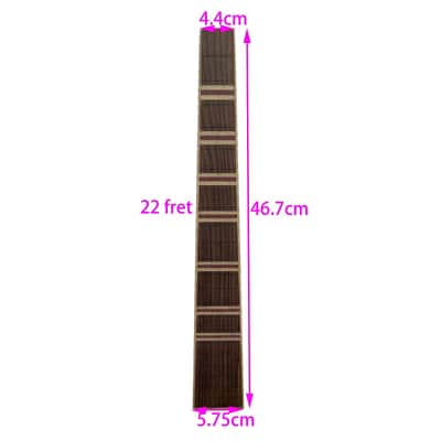 22 Frets Rosewood Guitar Neck Fingerboard Fretboard image 3