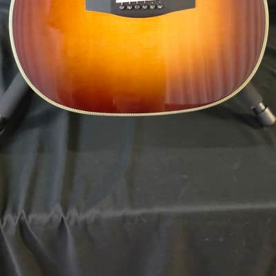 Alvarez LT70e Herringbone 12-Fret Auditorium Acoustic-Electric Guitar Sunset Finish w/ Soft Case image 2