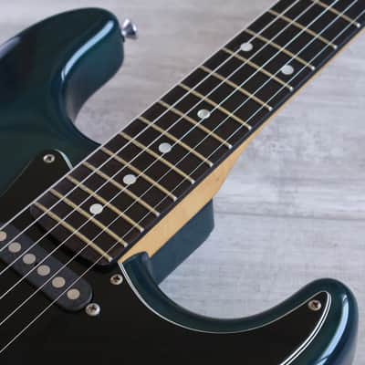 1989 Schecter Japan "East Series" HSS Stratocaster (Transparent Turquoise) image 6