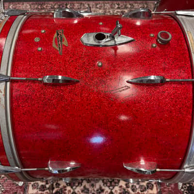 Trixon Luxus 1960s Teardrop 13"/16"/20" Drum Set - Red Sparkle (VIDEO) image 18