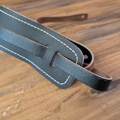 Gibson Guitar Strap Lot Of 2 Different Brands USA Black Leather EXCELLENT image 5