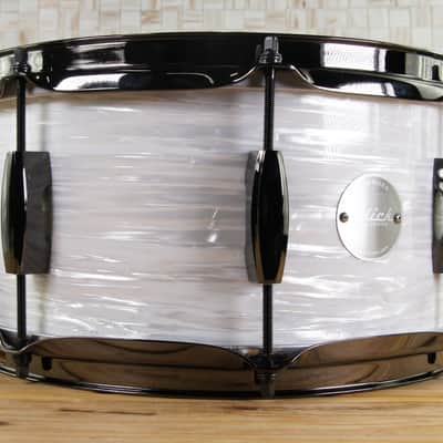 Click Custom 10ply Maple 6x12 Snare Drum White Ripple Finish image 5