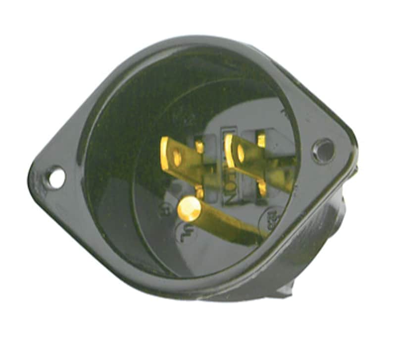 West Coast Pedal Board - DIY Pedalboard Parts - AC Male Power Inlet - Extension Cord Ready image 1