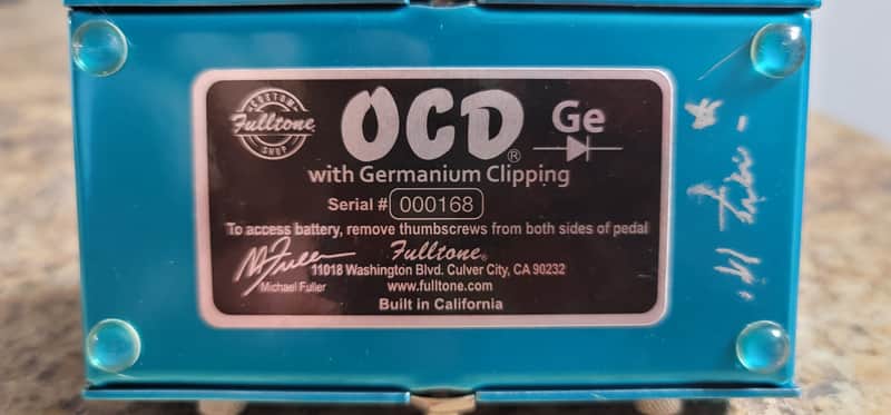Fulltone Custom Shop OCD-GE Germanium Overdrive (Signed) image 1