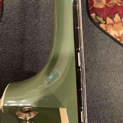 Gretsch G6118T Anniversary 2011 Smoke Green w/ B6 Bigsby and case image 5