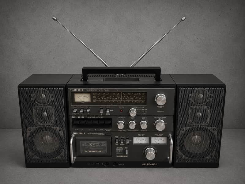 Telefunken HiFi Studio 1 Vintage Boombox Cassette & Radio Player – Fully Working, Retro Collectible, Manual Included Tested image 1
