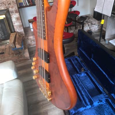 Schecter Stiletto Studio-8 Left Hand Active Bass 2010s - Honey Satin image 9