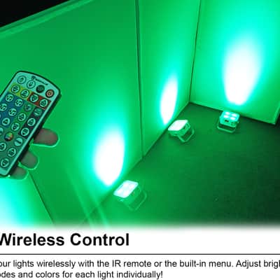 Rockville 4 PACK MINI IR4 White DJ/Party Par Wash Up Lights+Wireless DMX+App+Bag image 8