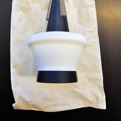 Huber Music Trumpet Plastic Bottom Fixed Cup Mute 2026 - Black and White Plastic image 2