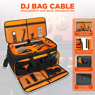 Talrizio Cable File Gig Bag Organizer Musician and DJ HZ 2024 - Black image 2