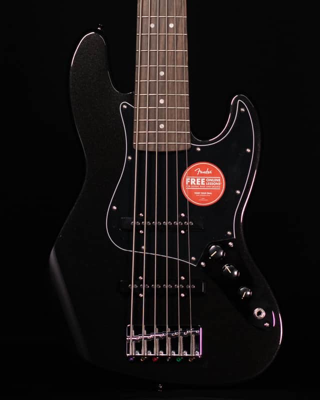 Squier Affinity Jazz Bass VI, Laurel FB, Black Metallic image 1