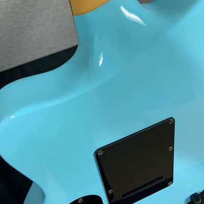 D'Angelico Premier Bedford SH Semi-Hollow - Sky Blue with Tremelo and Gig Bag image 8
