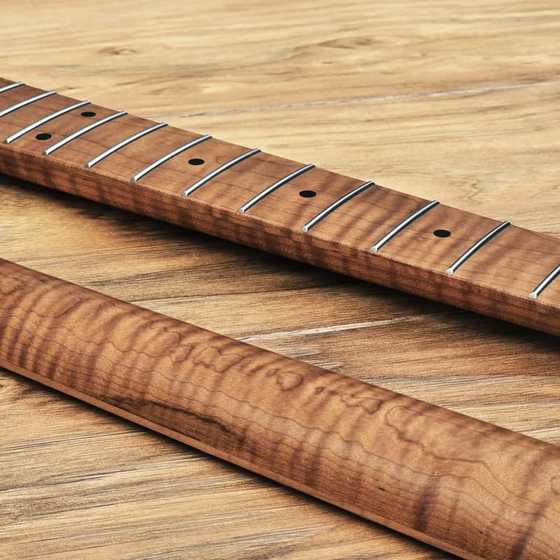 Stratocaster Compatible Roasted Flame Maple Guitar Neck Satin image 1