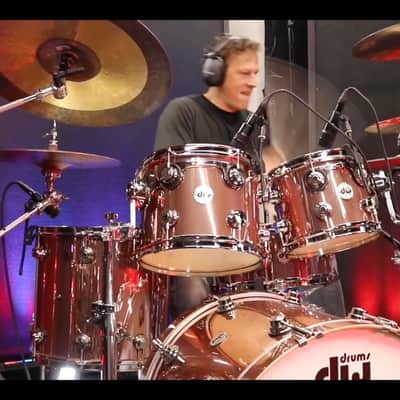 DW Rose Copper, Nickel Collectors Drum Set, Thomas Lang! 22, 1012,16, 6x14. Excellent! Full Set of Cases. image 8