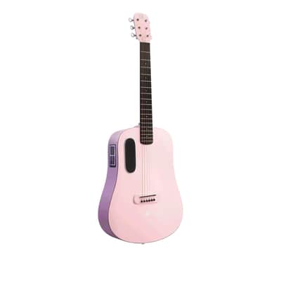 Mint Lava Music BLUE LAVA Touch Acoustic-Electric Guitar, Coral Pink w/ AirFlow Bag image 2