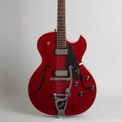 Guild Starfire III Thinline Hollow Body Electric Guitar (1966), ser. #EK-1349, original black hard shell case. image 1