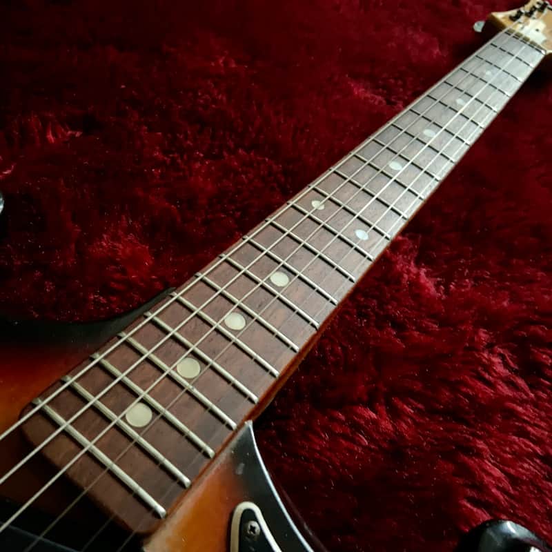 c.1968 Teisco V-2 Mosrite Style MIJ Vintage Guitars “Sunburst