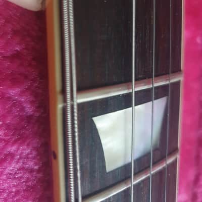 Solid Flame Maple Top Greco Egf-1800 Sunburst Super Real 1981 DryZ Brazilian Fretboard 1 piece body - Neck split - read descriptions image 11