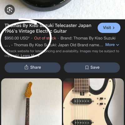 1960s Sekova Telecaster Made in Japan Telecaster 1960s - Sunburst red image 6