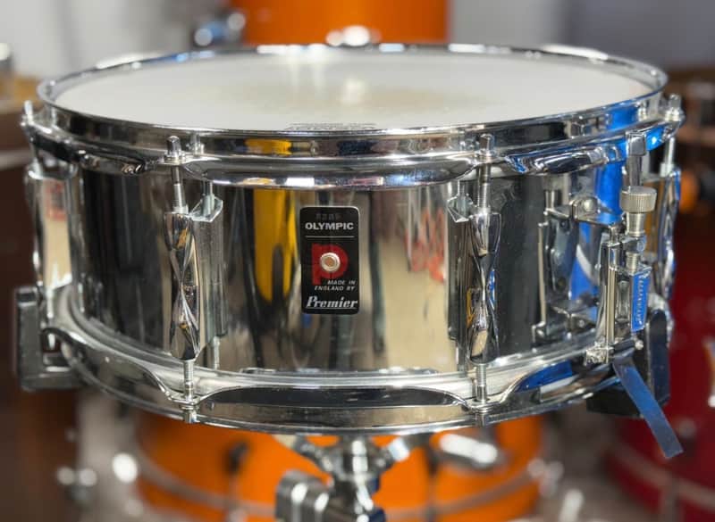 Premier - Olympic Snare, 14" x 6.5" Chrome, Metal, 8-lug image 1